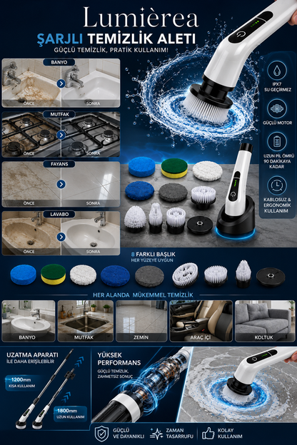 Lumièrea Elektrikli Temizlik Fırçası