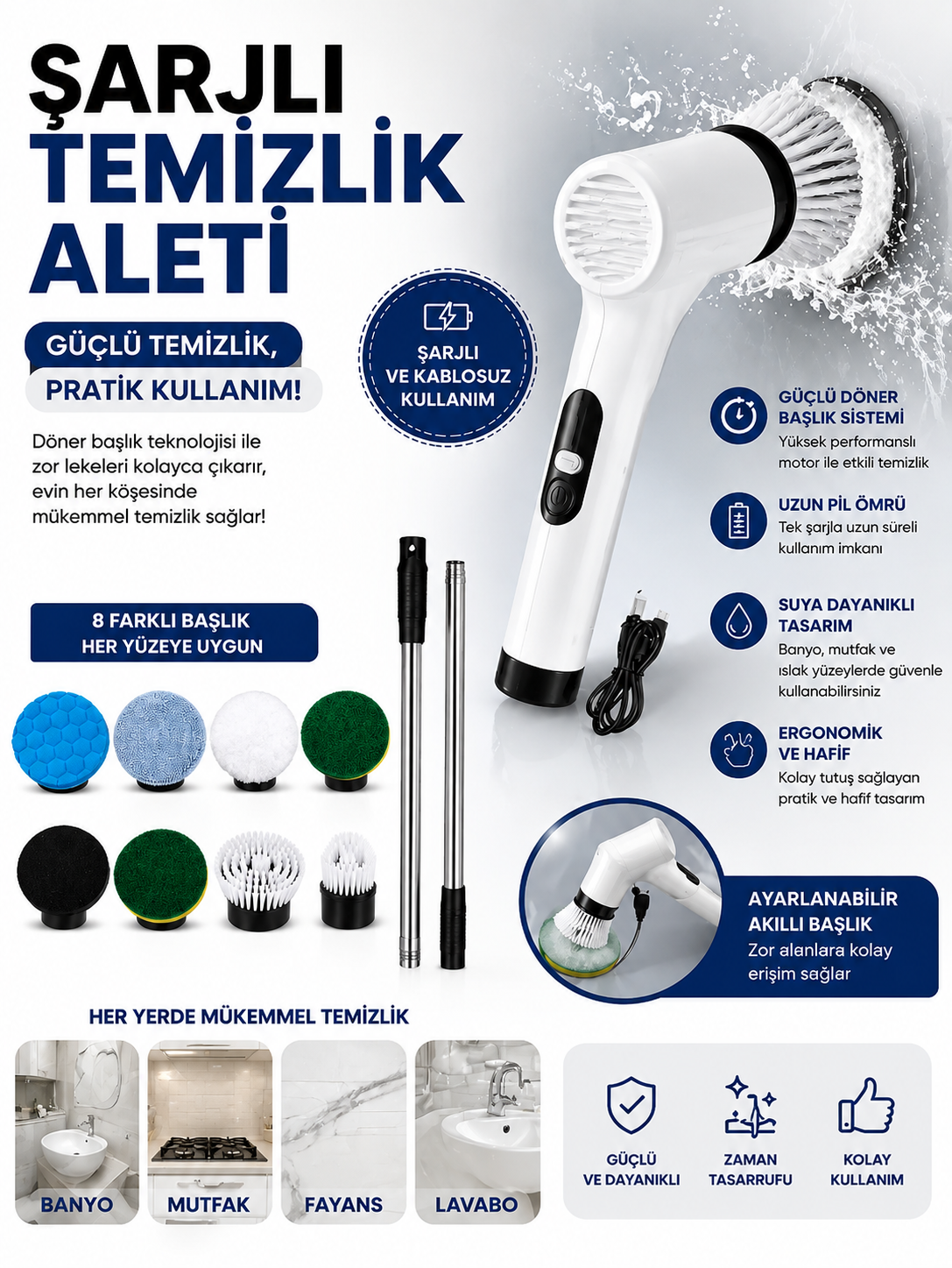Lumièrea Elektrikli Temizlik Fırçası